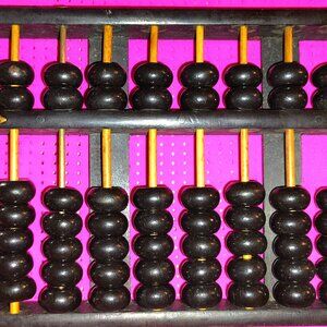 Rare vintage lotus flower abacus